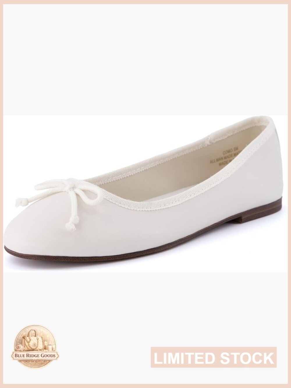 Memory Foam Bow Ballet Flats - Comfortable Slip-On Work Shoes